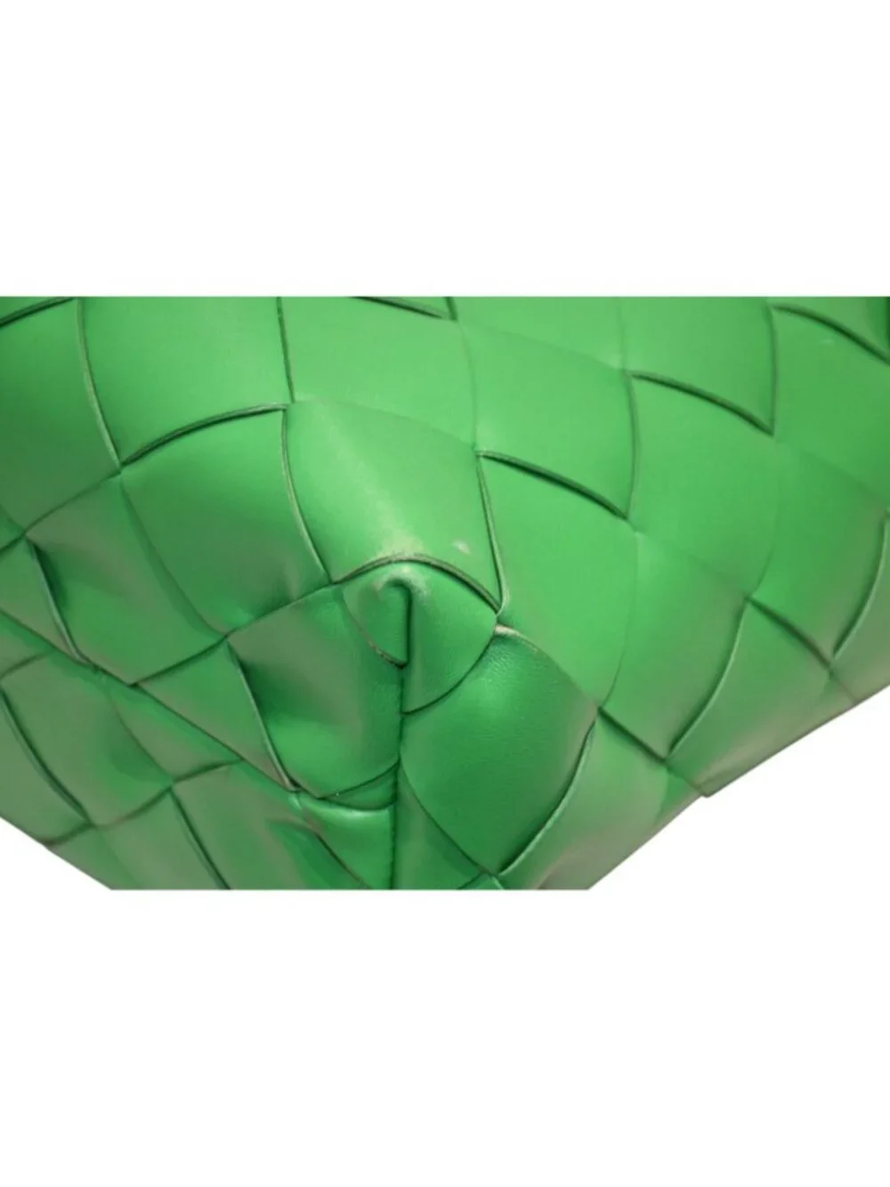 Bottega Veneta Intrecciato Handbag Green Calfskin Gold